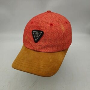 Pac-Man Ghost Strapback Hat Baseball Cap Badge Logo Orange AOP Video Game Arcade